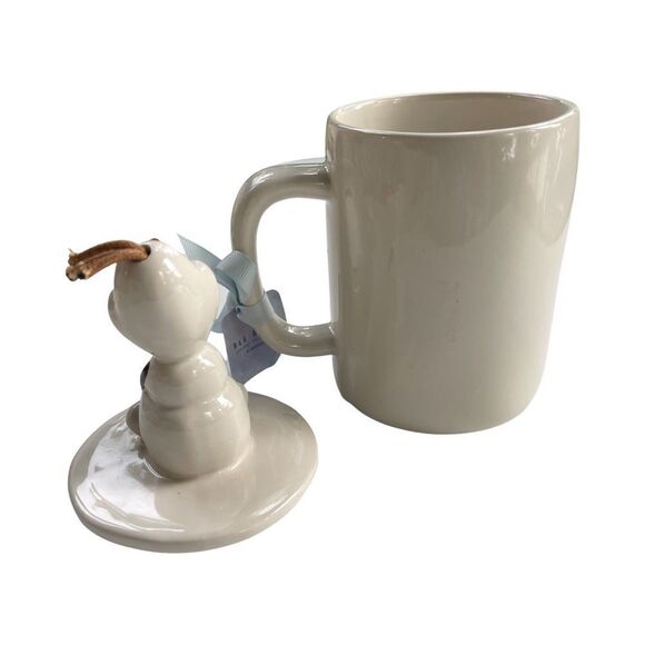 Rae Dunn OLAF Disney Frozen Olaf Figural Topper Mug Christmas Rare NWT - Picture 6 of 8